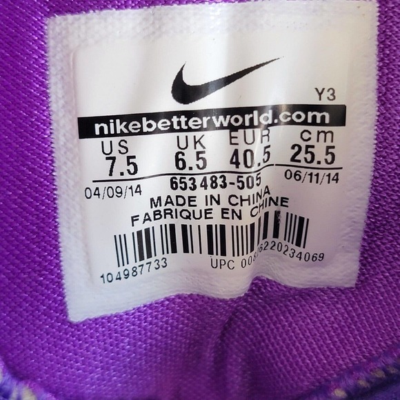 Nike Hyperdunk Men Size 7.5 High Top Basketball Shoes Sneakers Purple 653483-505 - Picture 11 of 12